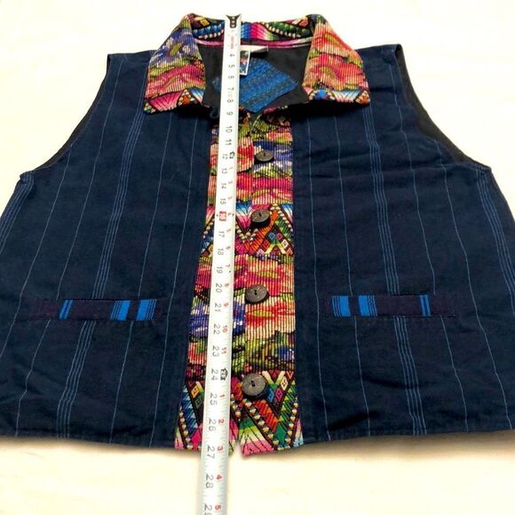 Recycle traditions womens colorful button vest size L - Picture 8 of 9